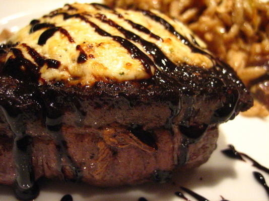 filet mignon met balsamico siroop en boursinkaas