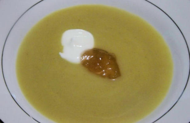 gekoelde curried gele squash soep