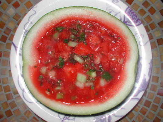 gazpacho van de watermeloentomaat