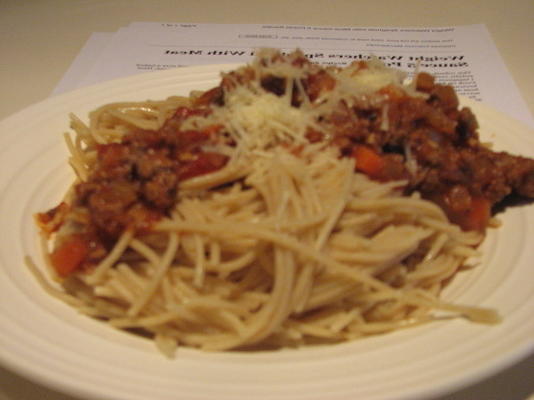 gewicht watchers spaghetti met vlees saus 5 punten