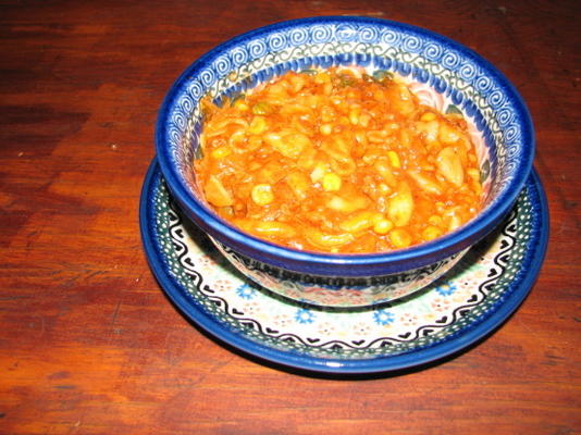 macaroni en hamburger een schotel crock pot braadpan