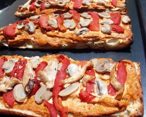 franse brood pizza (vegetarisch)