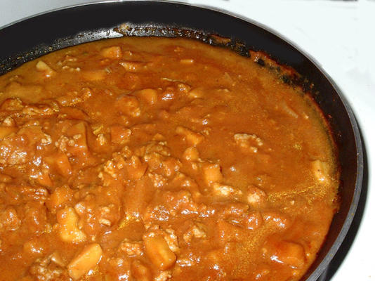 gemalen rundvlees curry delight