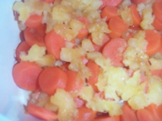 wortel-ananas laag braadpan