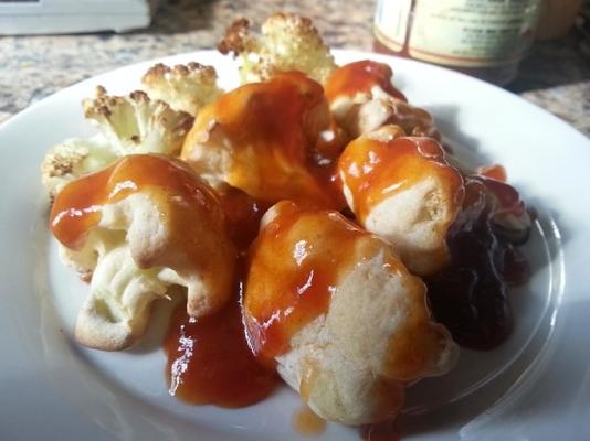 gebakken mango sriracha bloemkool vleugels