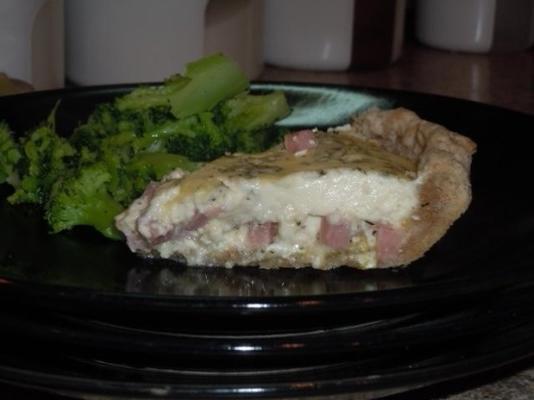 ham en basilicum quiche