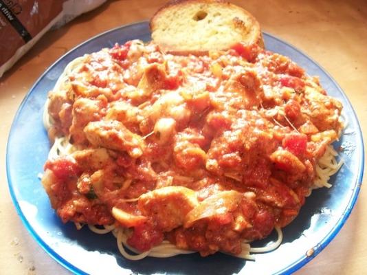 kip en bocconcini met heerlijke dikke saus