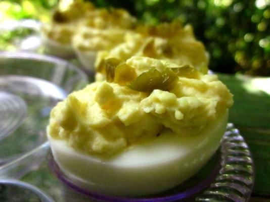 nyte's duivelse hete eieren (jalepeno deviled eggs)