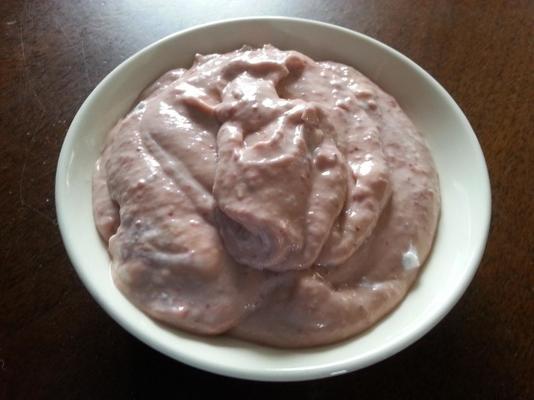 avocado en aardbeienijs