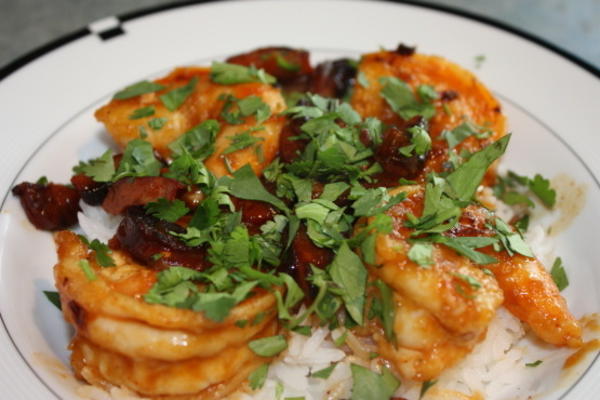 garnalen en chorizo ​​in adobo