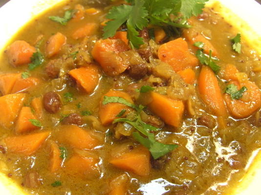 zoete en zure curry wortel