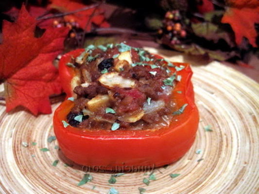 Marokkaanse gevulde paprika's