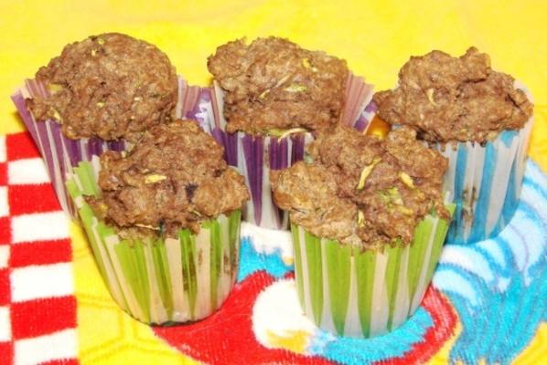 chocolade pudding courgette muffins