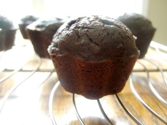 geen muffins van fat chocolate courgette