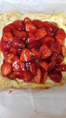 aardbei-room kaas phyllo taart