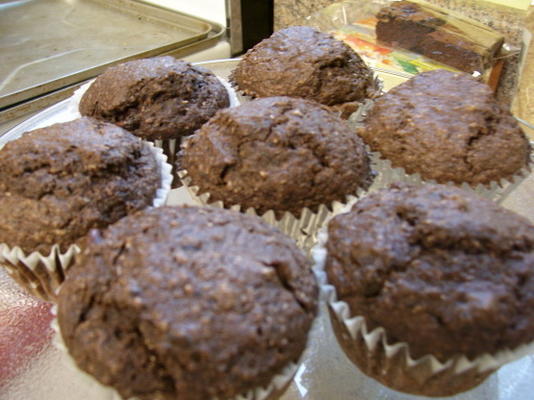 chocoladezemelenmuffins (zuivel- en soja-vrij)