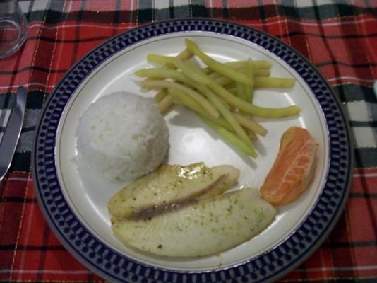 snel gebakken tilapia met grapefruit dilleboter