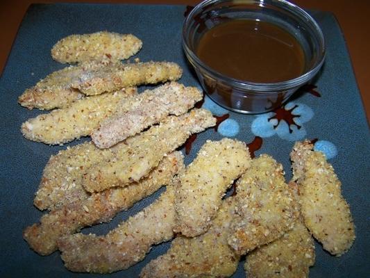 amandelcrusted varkensvlees met honing dijon dipsaus