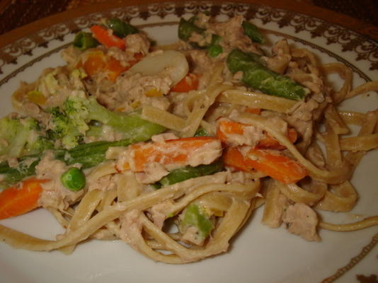 tonijn linguine primavera