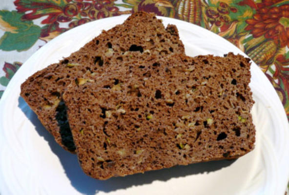 eenvoudig chocolade courgetoppebrood