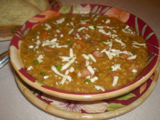 Mexicaanse linzensoep met panakaas