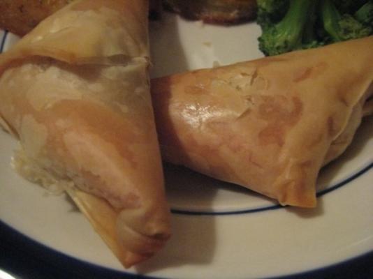 veganistische spanakopita driehoeken