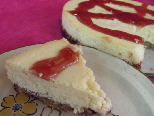 vanille gebakken cheesecake met hazelnoot en kaneel korst