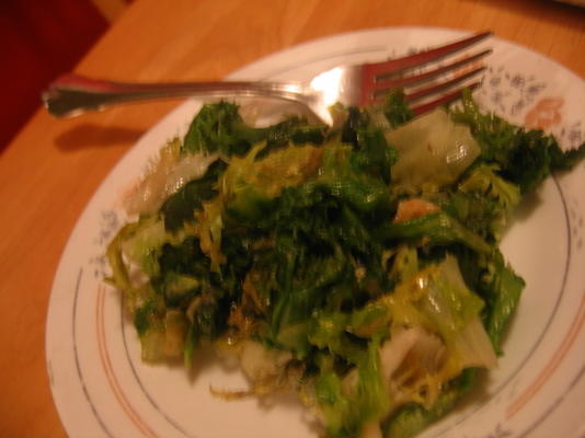 Escarole en knoflook saute