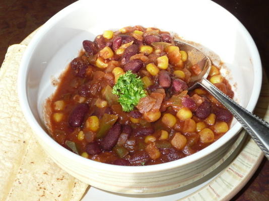 chili con elote (chili met maïs)