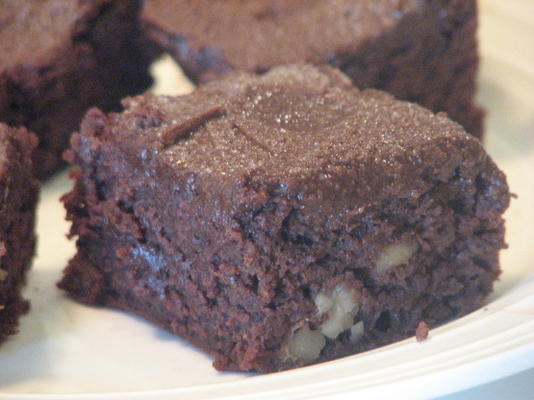 chocolade glazuur voor brownies (of cake of cupcakes)