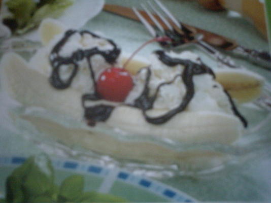 lijkt op een bananensplit, maar gezonder :)