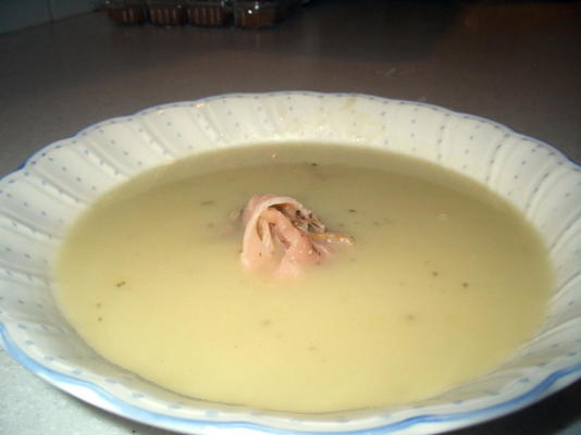 venkel vichyssoise met gerookte zalm