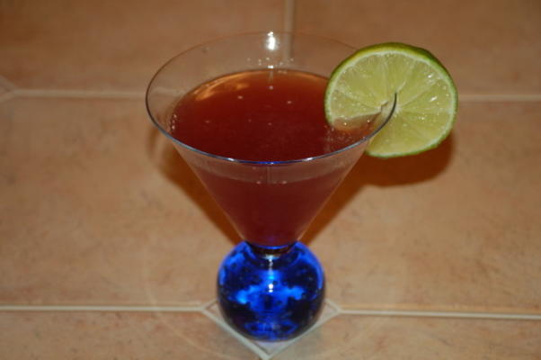 een berry lime martini