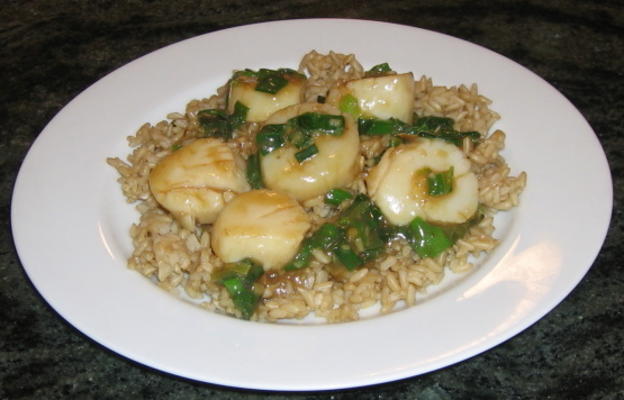 ginger stir fried coquilles