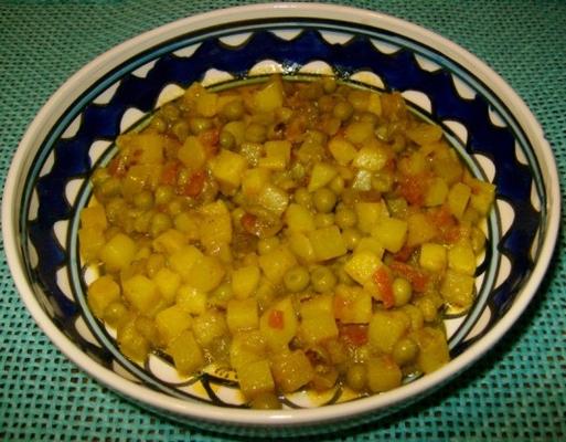 aloo matar ki sabzi (potato n peas curry)