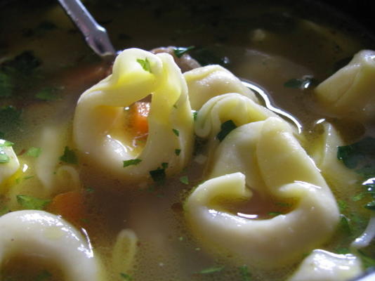 gouden tortellini soep
