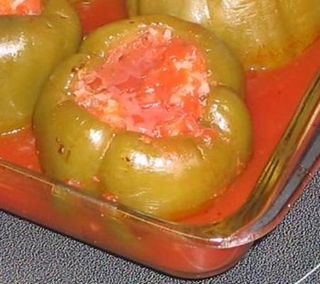 gevulde groene paprika met clamato
