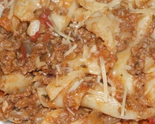 makkelijk rundvlees en vegetarische bolognese