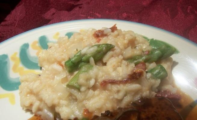 risotto met asperges en zongedroogde tomaten