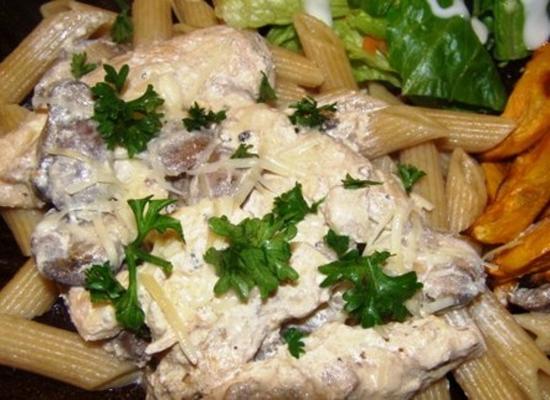 penne met kip en gorgonzola-kaas