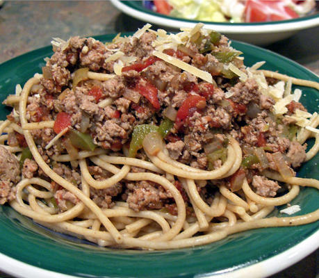 spaghetti met kalkoensaus