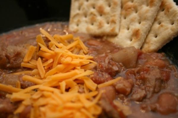 cowboy en Indiërs soep - chuck wagon chili crock pot