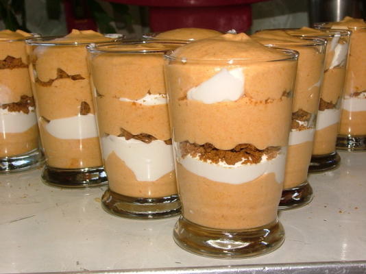 pompoen mousse dessert parfait