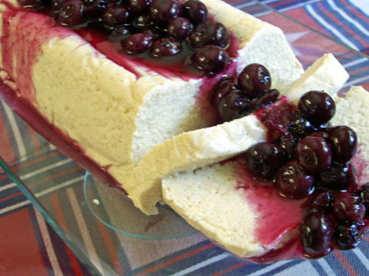 ricotta gebakken met geglazuurde bessen