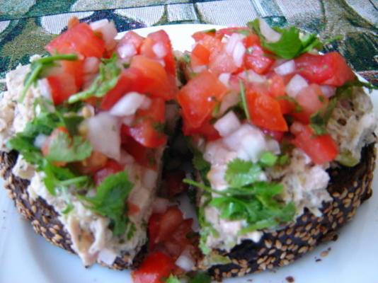 zomer tonijnsalade sandwich (open-faced)