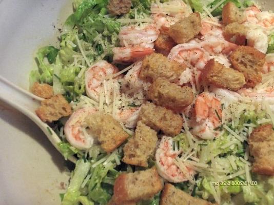 caesar saladechiffonade met garnalen of krab