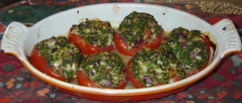 Spirit's spinazie gevulde tomaten