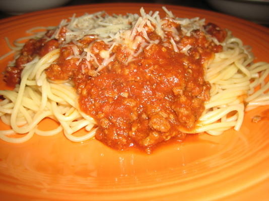 Italiaanse spaghetti met vleessaus