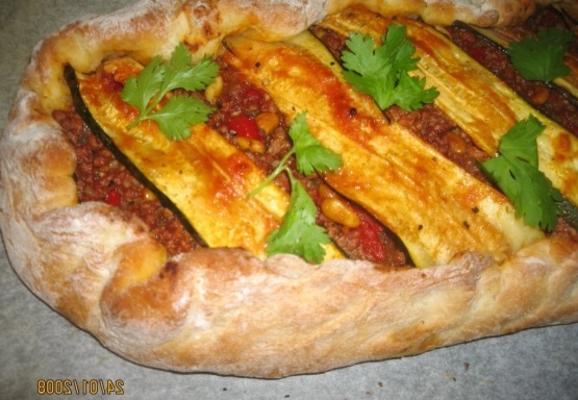 Marokkaans lam en courgette pide