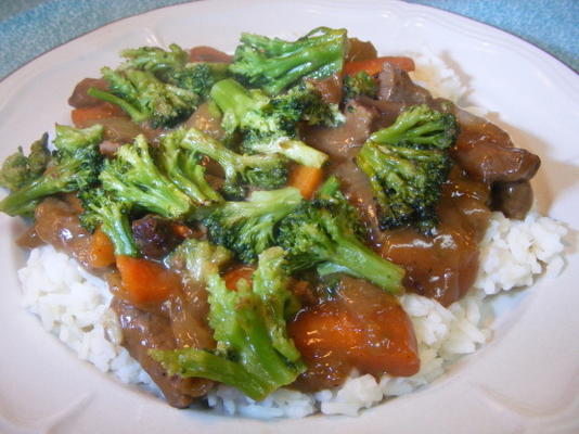 crock pot - beef teriyaki met broccoli